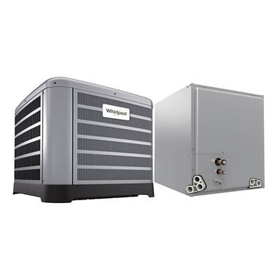 Whirlpool 1.5 Ton 14.3/6.7 Heat Pump System — Heat Pump + Cased Coil (R-454B)