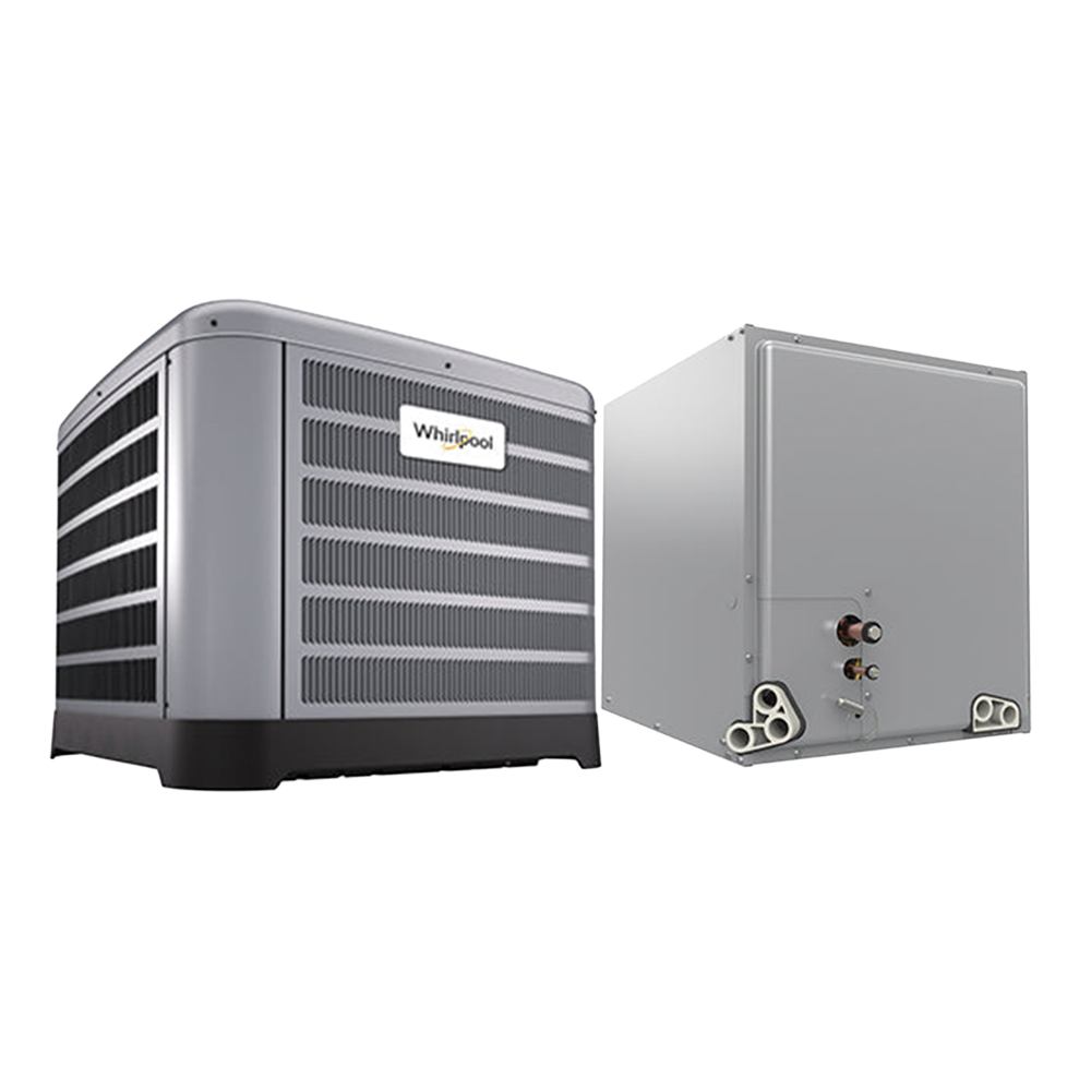 Whirlpool 1.5 Ton 13.4 SEER2 AC System — Condenser + Cased Coil (R-454B)
