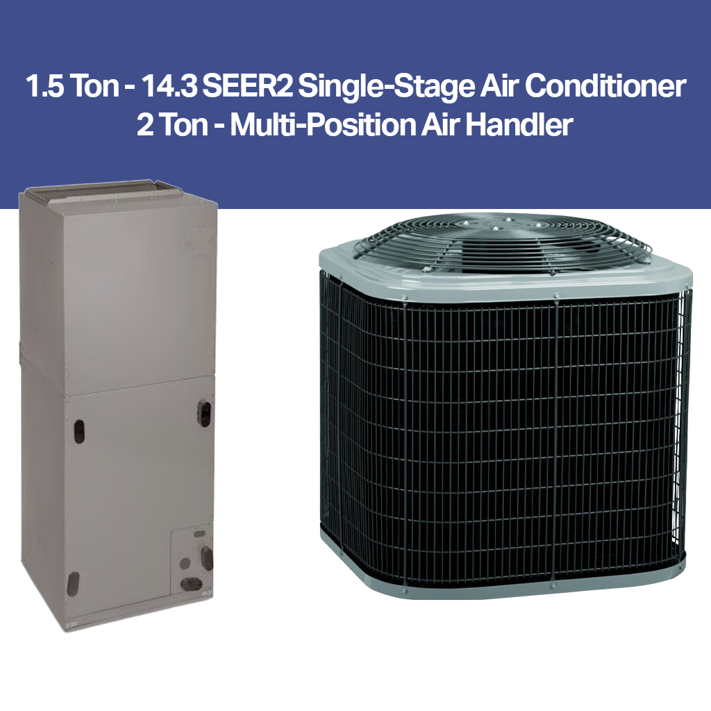 1.5 Ton – 14.3 SEER2 Complete Air Conditioning Package (R-454B)