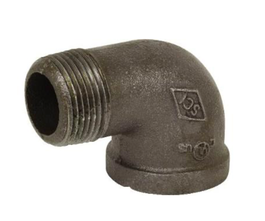 1/2" Black Iron Street Elbow 90