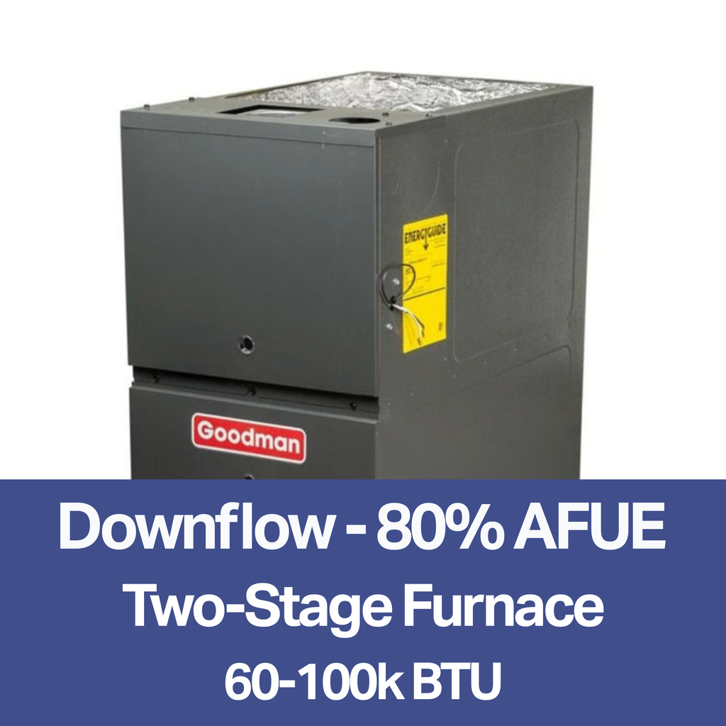 Downflow / Horizontal - 80% AFUE - Two-Stage Gas Furnace (Variable-Speed ECM) | GDVT80