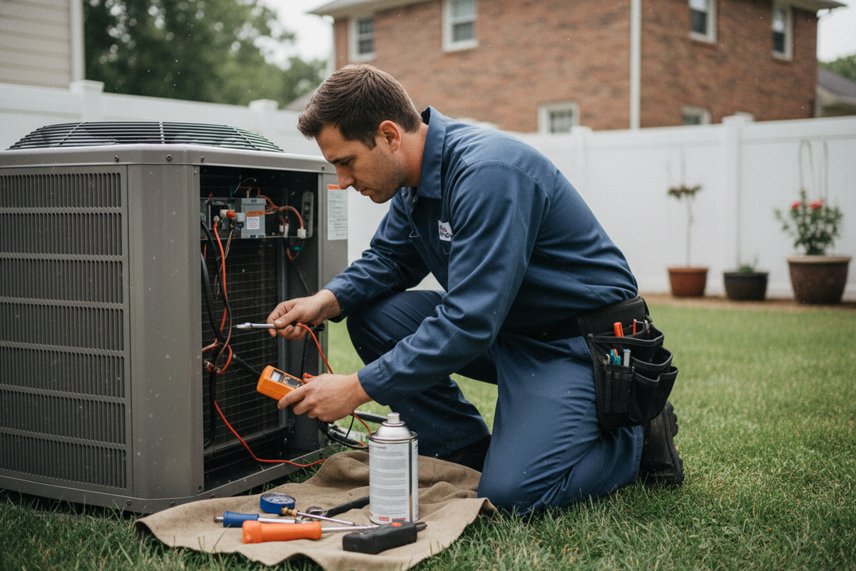 HVAC Technician at Work